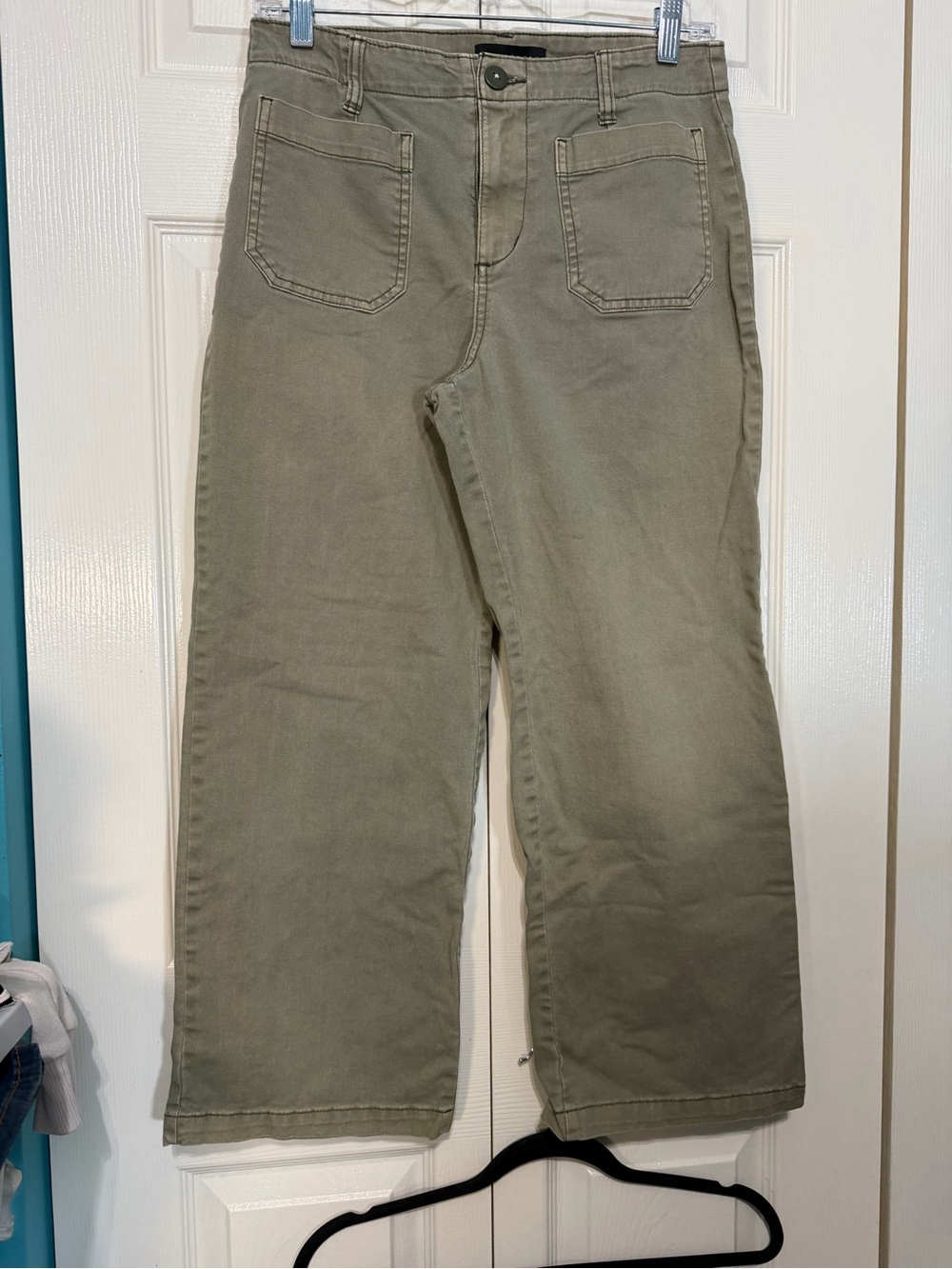 Sanctuary Women's Khaki Wide Leg crop Pants